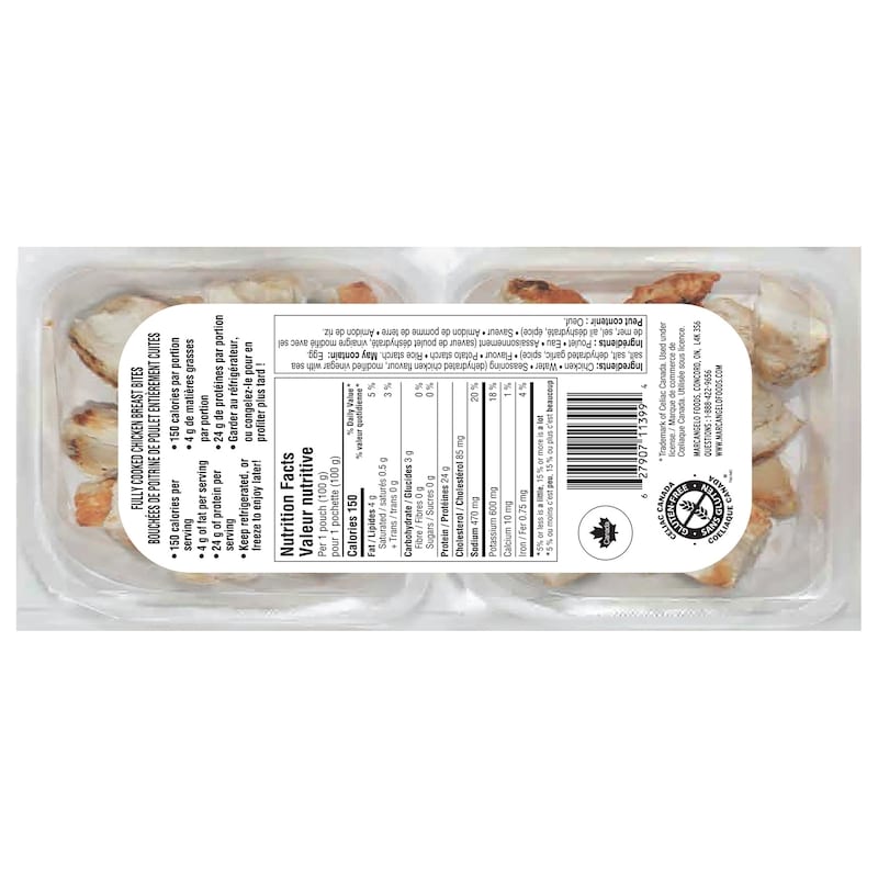 Chicken Breast Bites, Fully Cooked