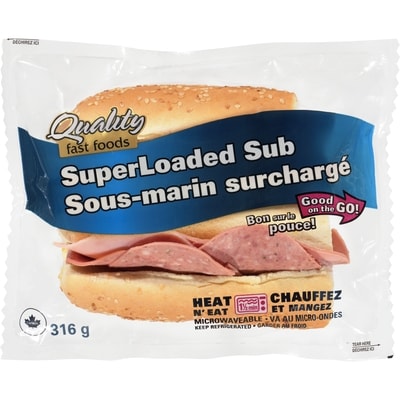 Quality Sous-marin surchargé 316 g, 1,77 $/100g