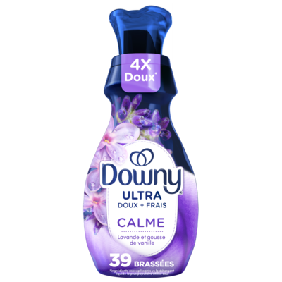 Downy Assouplissant textile liquide Ultra doux, Calme, parfum Lavande et gousse de vanille, 39brassées 780 ml, 1,09 $/100ml