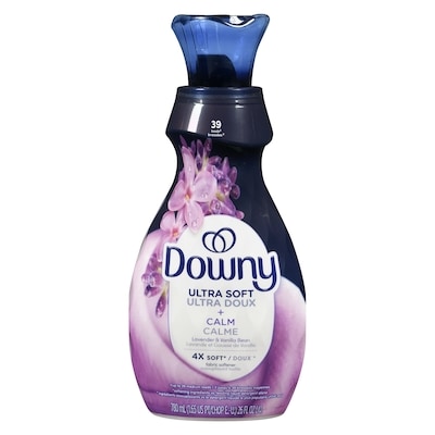 Downy Assouplissant textile liquide Ultra doux, Calme, parfum Lavande et gousse de vanille, 39brassées 780 ml, 0,90 $/100ml
