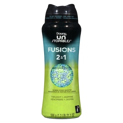 Downy Perles rehausse-parfum pour lessive Unstopables Fusions, parfum Pénombre et jasmin, fraîcheur 2en1 toute la journée 598 g, 3,34 $/100g