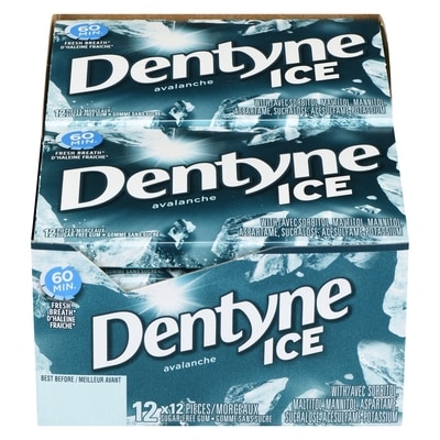 Dentyne Ice gomme sans sucre avalanche 12 ea, 0,11 $/1ch