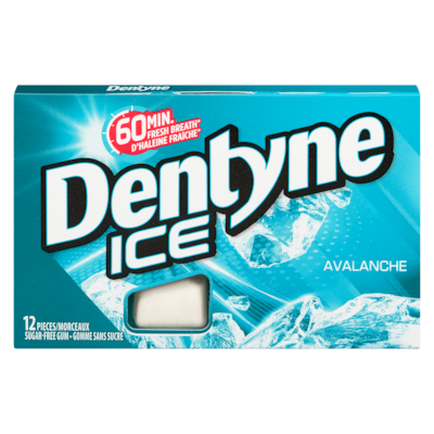 Dentyne Ice gomme sans sucre avalanche 12 ea, 0,11 $/1ch