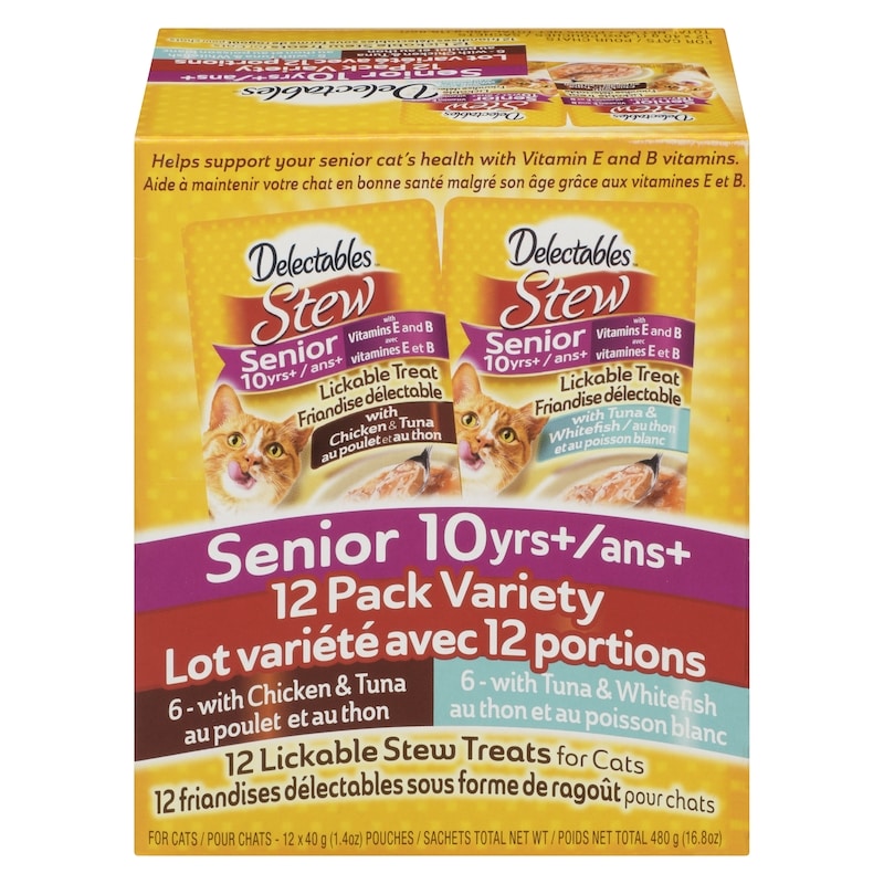 Lickable Stew Treats For Cats Senior 10 Yrs+ Pack Variety