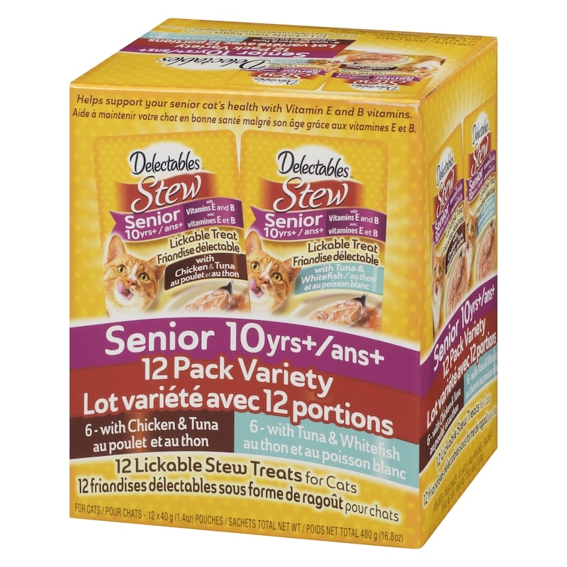 Lickable Stew Treats For Cats Senior 10 Yrs+ Pack Variety