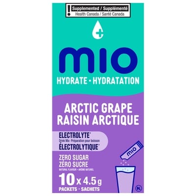 MiO Hydrate Arctic Grape Electrolyte Drink Mix 45 g, $7.22/100g