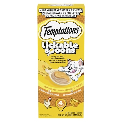 Whiskas Lickable Spoons Treats For Cats Tasty Chicken & Cheesy Cheese Flavour 40 g, $8.73/100g