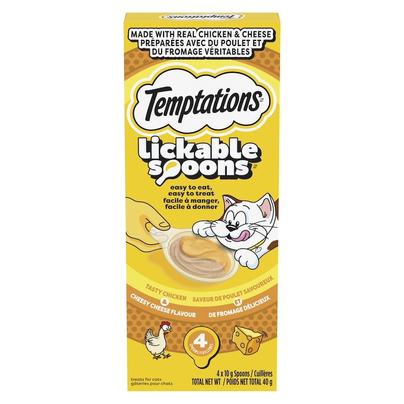 Lickable Spoons Treats For Cats Tasty Chicken & Cheesy Cheese Flavour