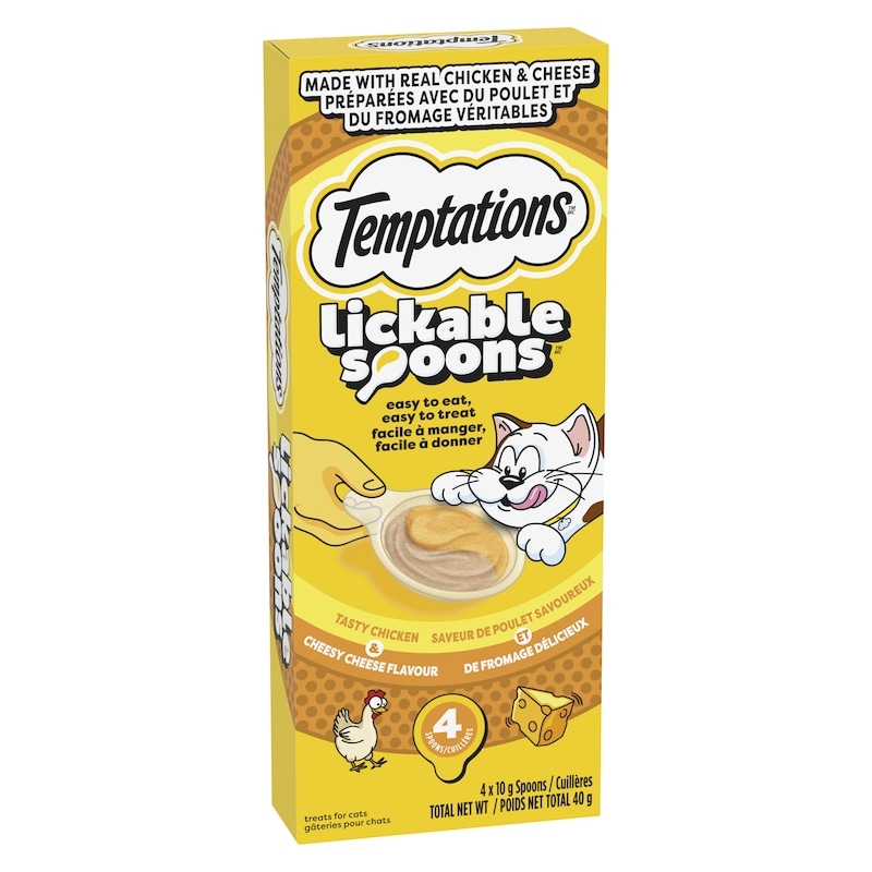 Lickable Spoons Treats For Cats Tasty Chicken & Cheesy Cheese Flavour