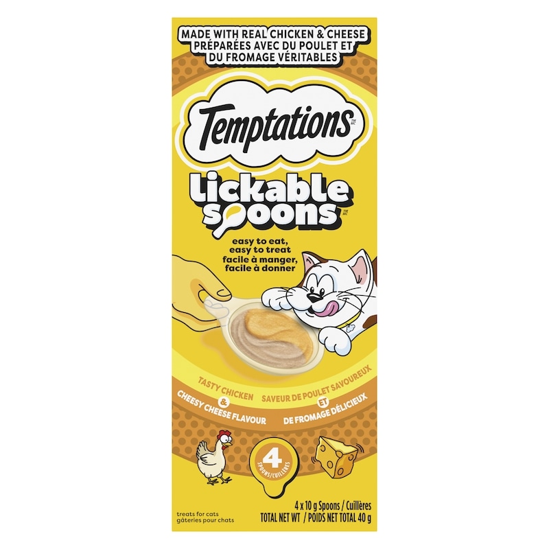 Lickable Spoons Treats For Cats Tasty Chicken & Cheesy Cheese Flavour