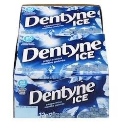 Dentyne Ice gomme sans sucre menthe poivrée 12 ea, 0,10 $/1ch