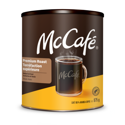 McCafé Café 100 % arabica torréfaction supérieure torréfaction mi-foncée 875 g, 3,88 $/100g