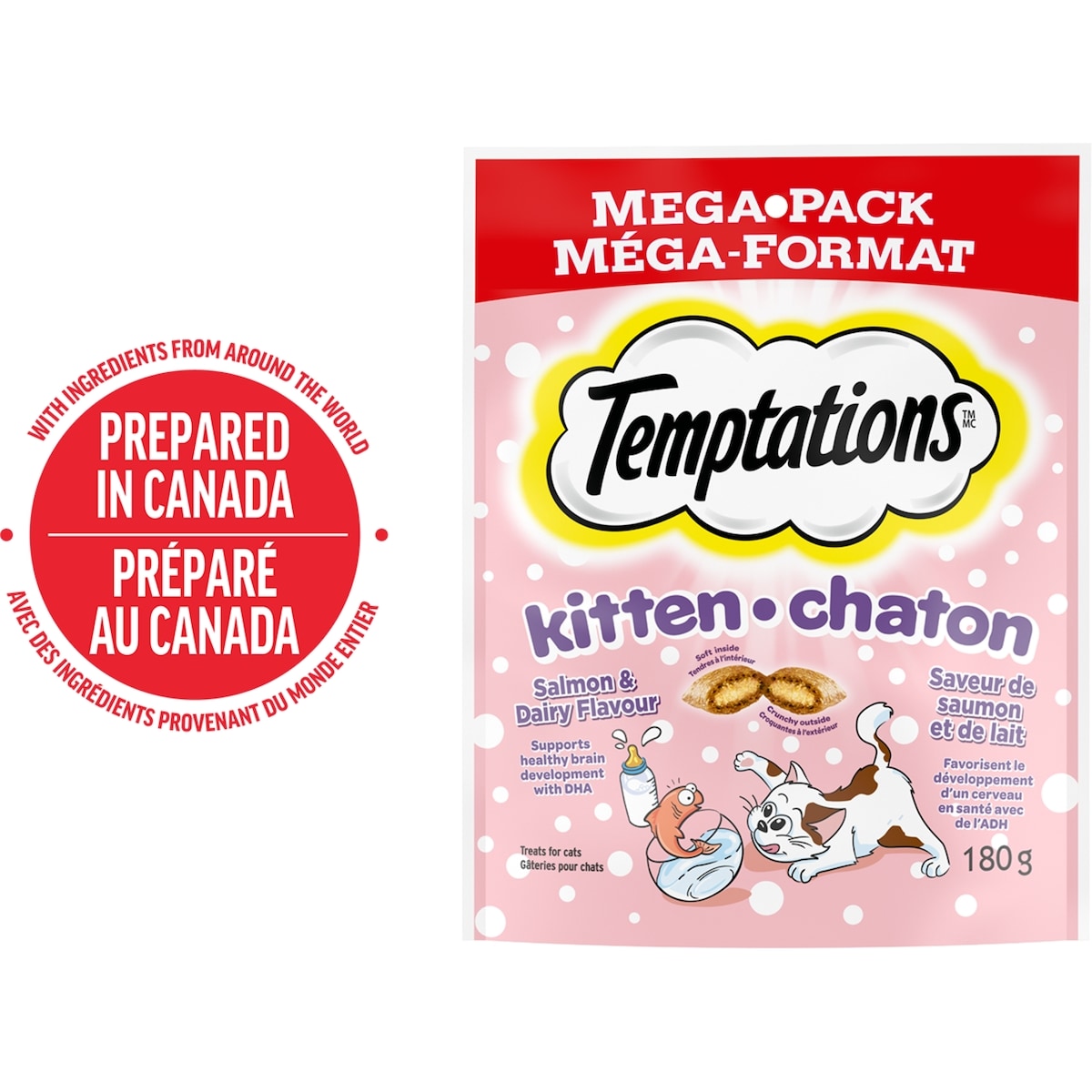Whiskas Gâteries pour chatons saveur de saumon et de lait 180 g, 2,22 $/100g