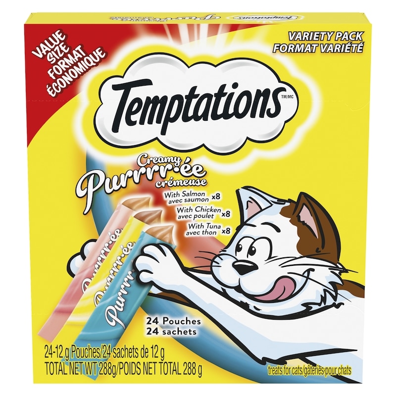 Treats For Cats Creamy Purrrr-Ée Value Size Variety Pack