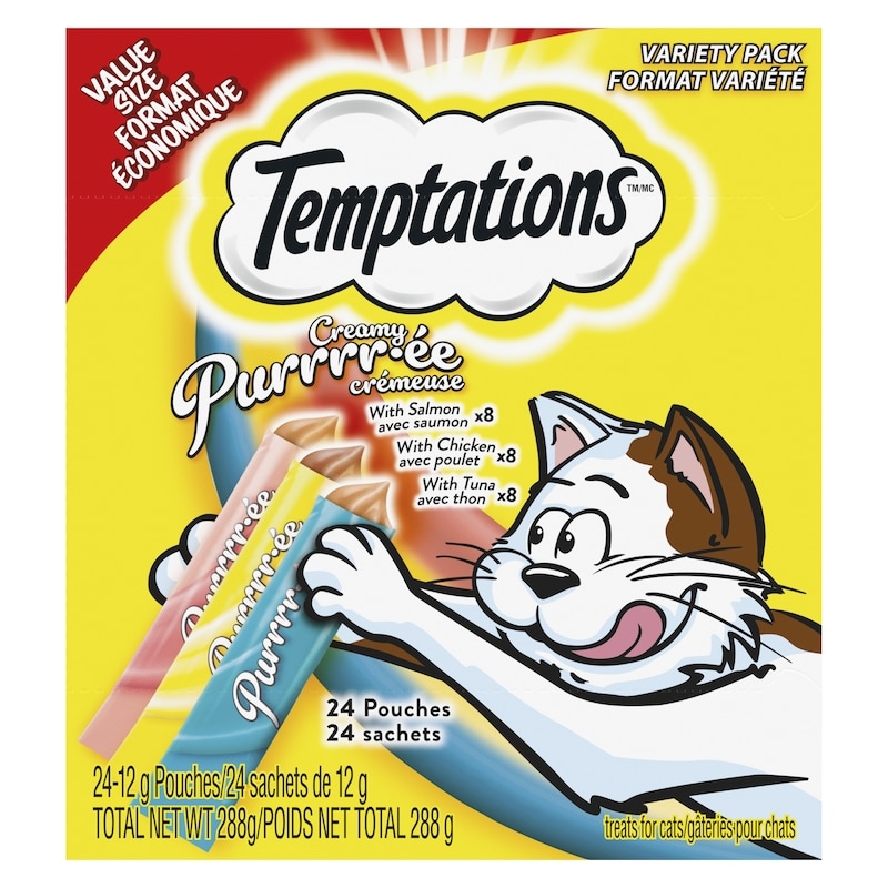 Treats For Cats Creamy Purrrr-Ée Value Size Variety Pack