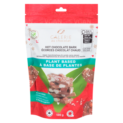 Galerie Au Chocolat Hot Chocolate Bark Vegan Marshmallows & Candy Cane Pieces 120 g, $8.33/100g