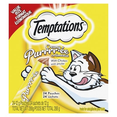 Purrrr-ée crémeuse gâteries pour chats purrrr-ée crémeuse avec poulet format économique