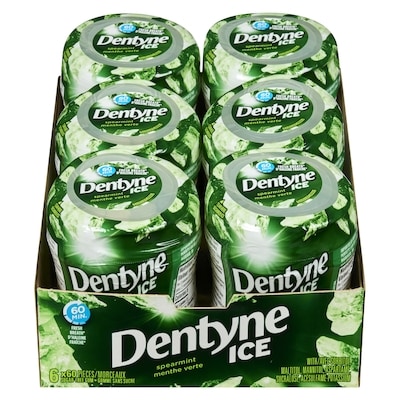 Dentyne Ice gomme sans sucre menthe verte 60 ea, 0,09 $/1ch