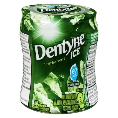 Dentyne Ice gomme sans sucre menthe verte 60 ea, 0,08 $/1ch