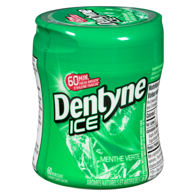 Dentyne Ice gomme sans sucre menthe verte 60 ea, 0,08 $/1ch