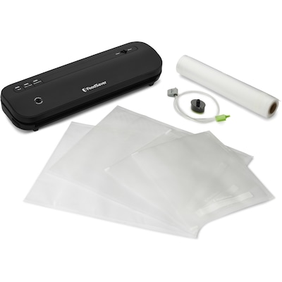 Food Saver VS1210 Space Saving Vacuum Sealer with 1 Roll and 4 Bags, Black 1 ea, $135.00/1ea