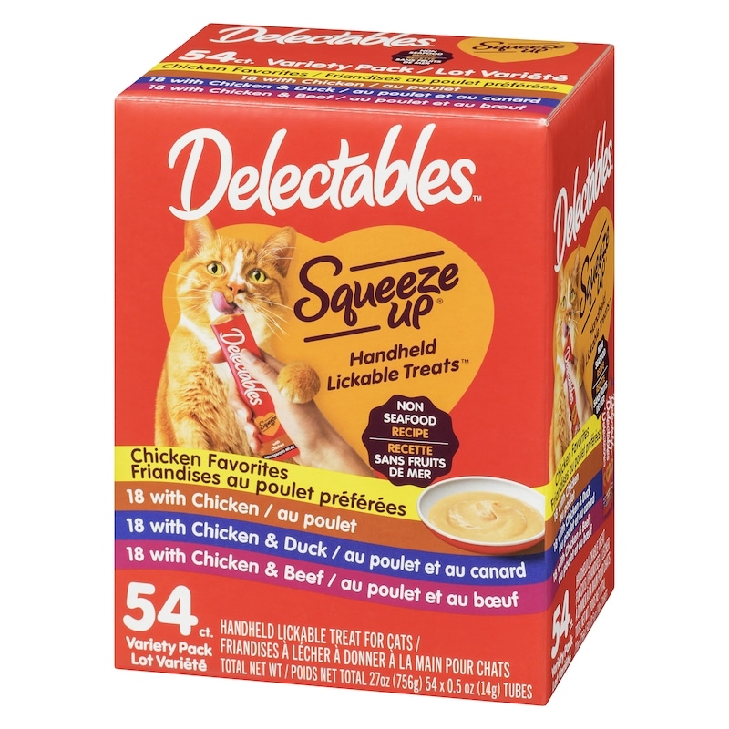 Squeeze Up Handheld Lickable Treat For Cats Non-Seafood Recipe Variety Pack