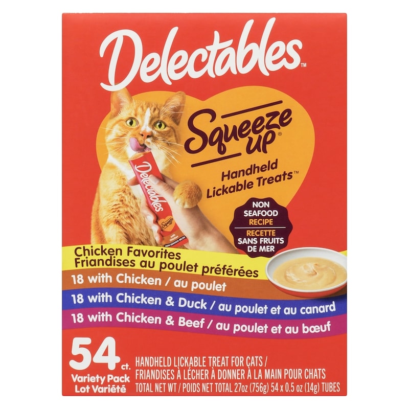 Squeeze Up Handheld Lickable Treat For Cats Non-Seafood Recipe Variety Pack