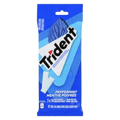 TRIDENT Sugar-Free Gum Peppermint 3 ea, $1.60/1ea