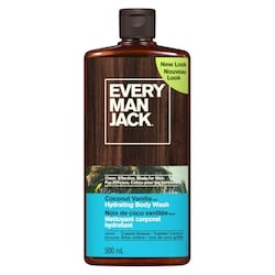 Every Man Jack Gel douche, Noix de coco + Vanille 500 ml, 2,20 $/100ml