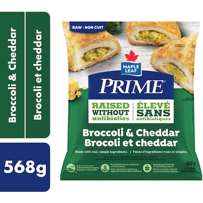 Prime Broccoli & Cheddar Raw, Breaded, Seasoned Stuffed Chicken Cutlettes 568 g, $2.64/100g