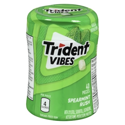 TRIDENT Vibes Sugar-Free Gum Spearmint Rush 40 ea, $0.13/1ea