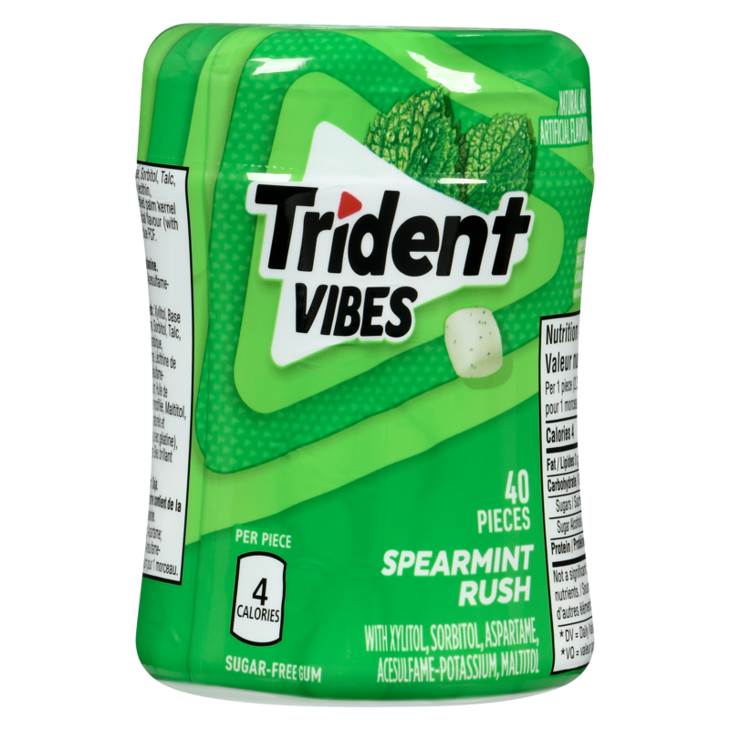 Vibes Sugar-Free Gum Spearmint Rush