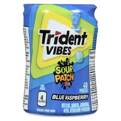 Vibes Sour Patch Kids Sugar-Free Gum Blue Raspberry