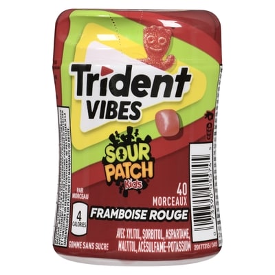 Vibes sour patch kids gomme sans sucre framboise rouge