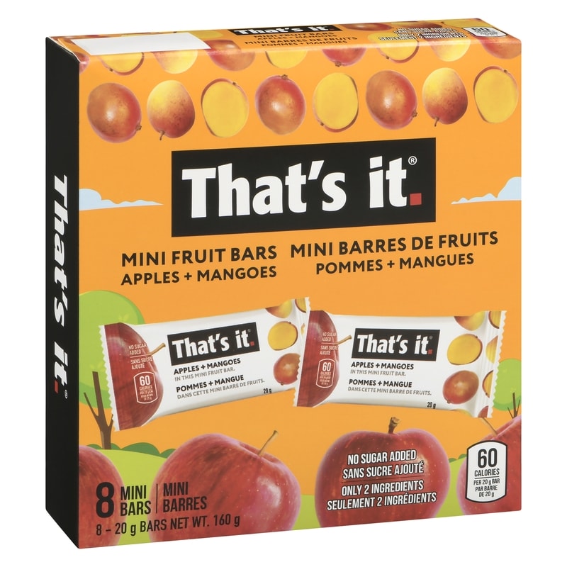 Mini Fruit Bars Apples + Mangoes