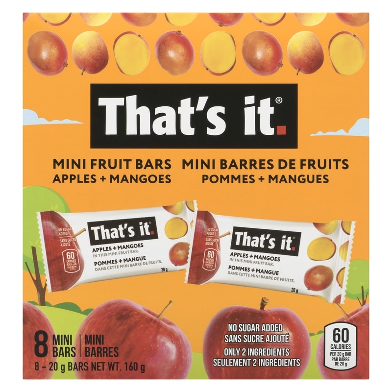 Mini Fruit Bars Apples + Mangoes