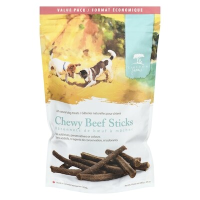 Caledon Farms All Natural Dog Treats Chewy Beef Sticks Value Pack 680 g, $2.57/100g