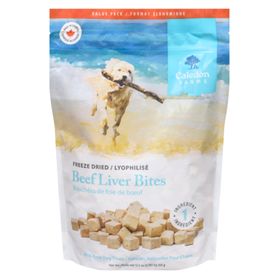 Caledon Farms All Natural Dog Treats Beef Liver Bites Freeze Dried Value Pack 355 g, $5.07/100g