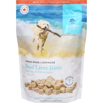 Caledon Farms All Natural Dog Treats Beef Liver Bites Freeze Dried Value Pack 355 g, $5.63/100g