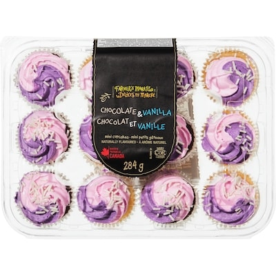 Farmer's Market Chocolate & Vanilla Mini Cupcakes 284 g, $1.23/100g