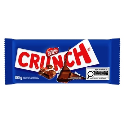 Nestlé Crunch Bar, Rich Milk Chocolate and Light Crunchy Rice Crisps, Easy to Share 100 g, $3.69/100g
