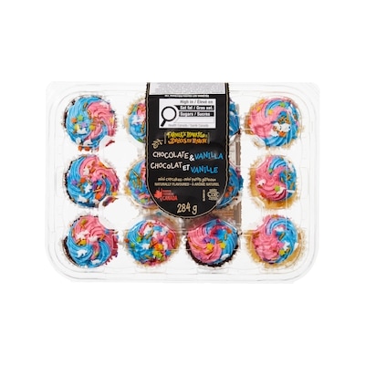 Délices du Marché Mini petits gâteaux chocolat et vanille 284 g, 1,23 $/100g