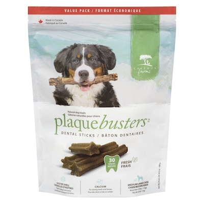 Caledon Farms Plaque Busters All Natural Dog Treats Fresh Value Pack 696 g, $2.51/100g