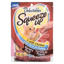 Hartz Squeeze Up Treats For Cats Variety Pack 140 g, $5.71/100g