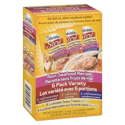 Lickable Stew Treats For Cats Non-Seafood Recipe Pack Variety