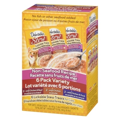 Lickable Stew Treats For Cats Non-Seafood Recipe Pack Variety