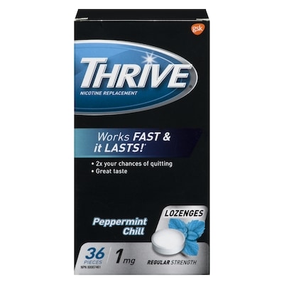 Thrive Nicotine Replacement Lozenges Peppermint Chill Regular Strength 1 Mg 1 ea, $16.99/1ea