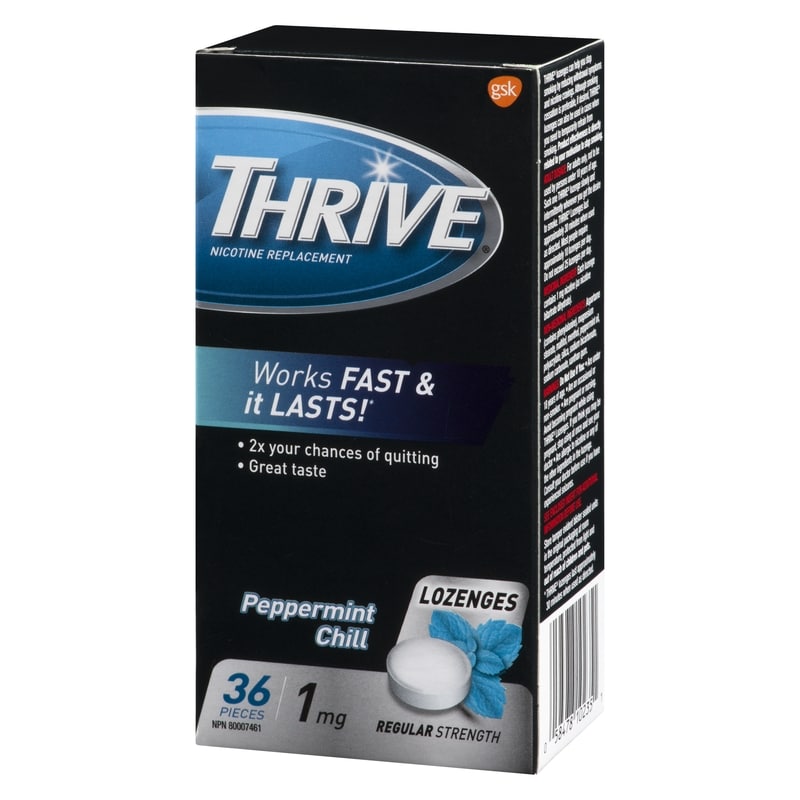 Nicotine Replacement Lozenges Peppermint Chill Regular Strength 1 Mg