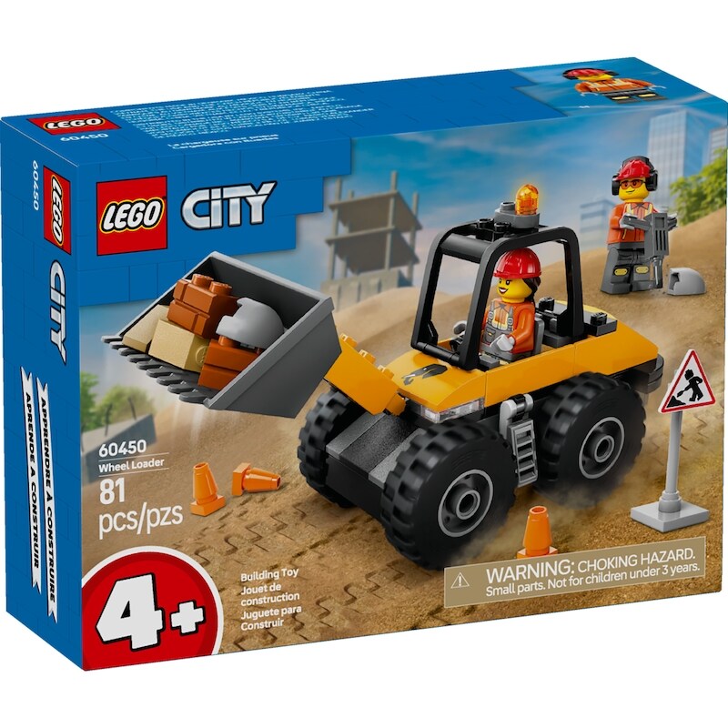 LEGO City Great Vehicles Yellow Construction Wheel Loader 60450