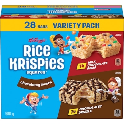 Kelloggs Rice Krispies Bars Chocolatey Lovers Variety Pack 588 g, $1.70/100g